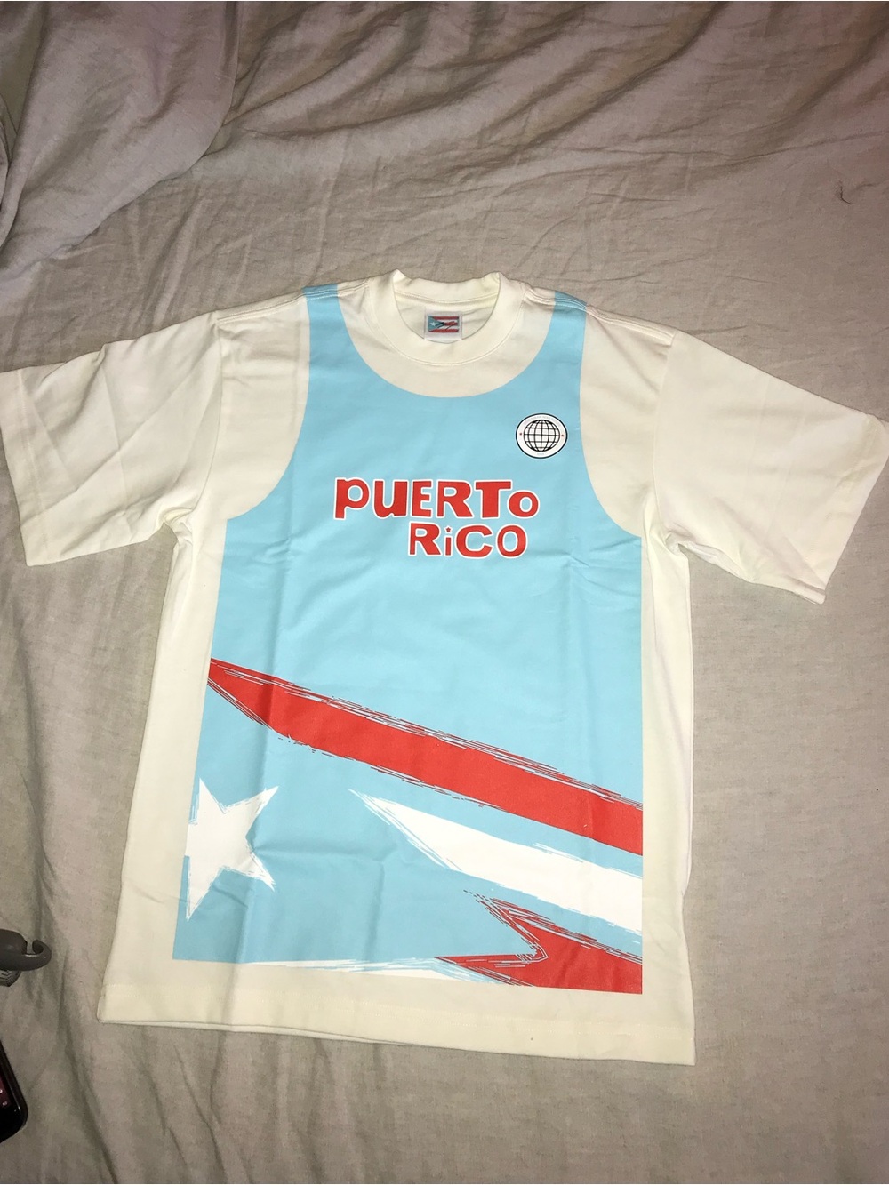 Bad Bunny Authentic Merch Puerto Rico Graphic Basketball Tee Benito NWOT
